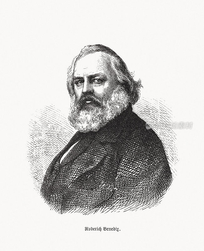 Roderich Benedix(1811-1873)，木刻，1893年出版